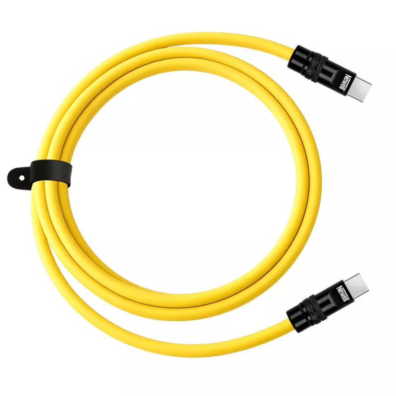 Newell USB-C į USB-C laidas 100W, 2m, Silikoninis, Geltonai-Juodas