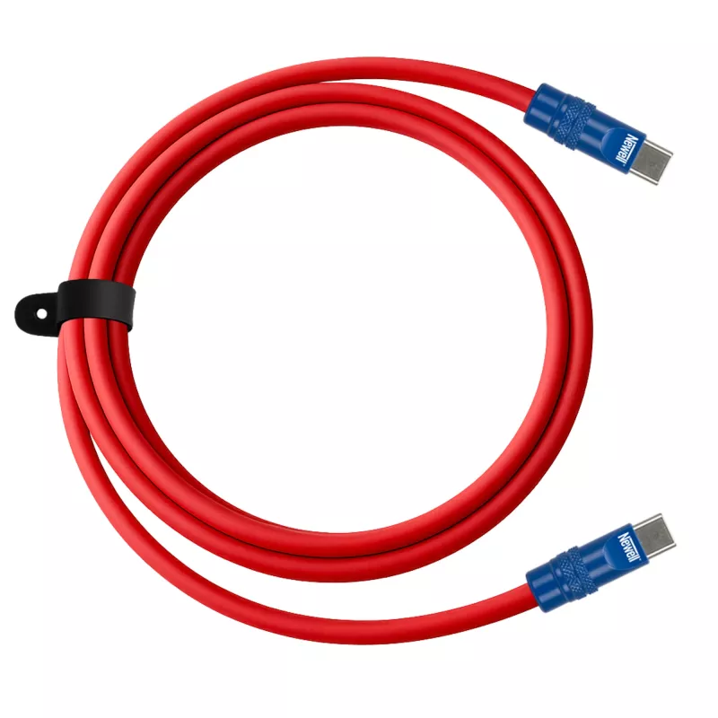 Newell USB-C į USB-C laidas 100W 2m Silikoninis Raudonai-Tamsiai Mėlynas