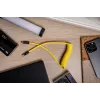 Newell USB-C į USB-C laidas 100W, 1,5m, silikoninis, spiralinis, geltonai juodas
