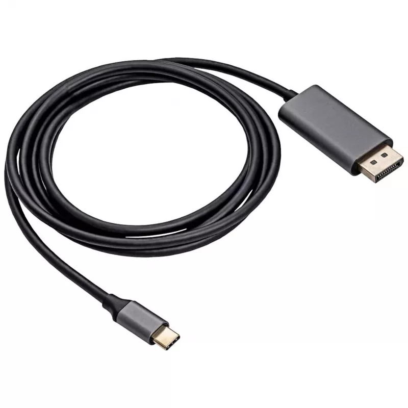 Akyga AK-AV-16 USB-C – DisplayPort kabelis, 4K 60 Hz, 1,8 m, juodas