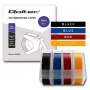 Qoltec Set of 4 Embossing Tapes for DYMO Omega | 9mm x 3m | 4 Colours | Self-Adhesive