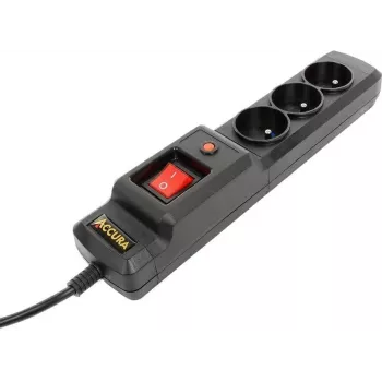 Accura Premium Sagitta 3 lizdų 3,0 m apsaugos nuo viršįtampių ilgintuvas