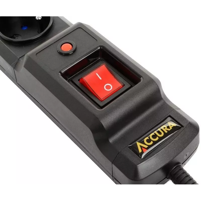 Accura Premium Sagitta 3 lizdų 3,0 m apsaugos nuo viršįtampių ilgintuvas
