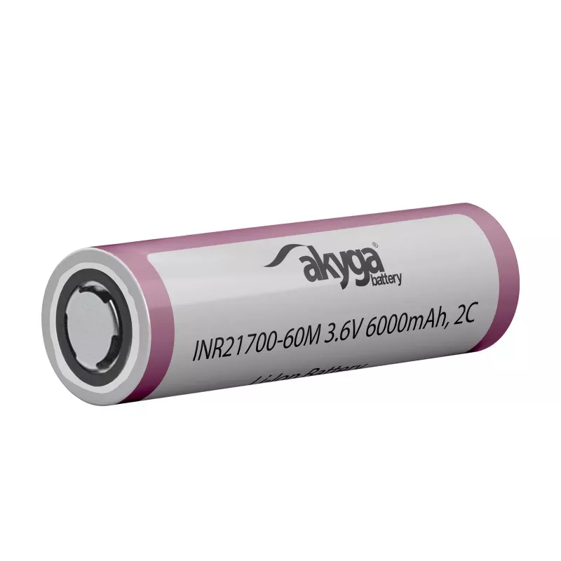 Akyga AKY2185 INR21700-60M 2C Li-Ion 21700 akumuliatorius 3,6 V 6000 mAh