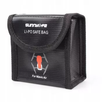 SUNNYLIFE Fireproof LiPo Battery Safety Bag for DJI Mavic Air (2 Batteries) - Sidabrinė