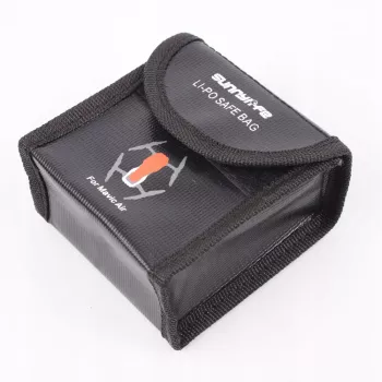 SUNNYLIFE Fireproof LiPo Battery Safety Bag for DJI Mavic Air (2 Batteries) - Sidabrinė