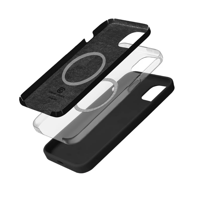 Crong Color Cover Magnetic Case for Apple iPhone 15 Plus su MagSafe (Juoda)
