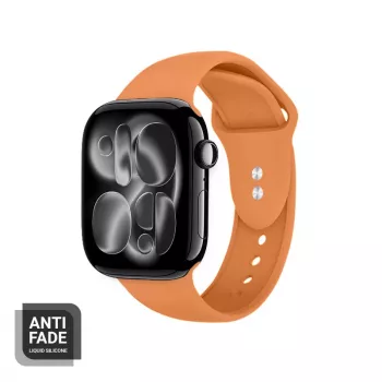 Crong Liquid Strap, skirta Apple Watch 38/40/41/42 mm (Oranžinė)