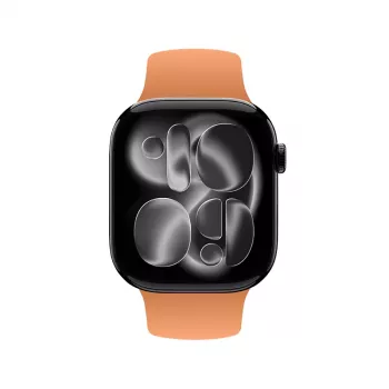 Crong Liquid Strap, skirta Apple Watch 38/40/41/42 mm (Oranžinė)