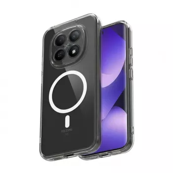 Crong Hybrid Clear Magnetic Case, skirtas Xiaomi Redmi Note 15 Pro 5G, permatomas