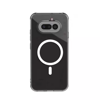 Crong Hybrid Clear Magnetic Dėklas, skirtas Nothing Phone 4a, suderinamas su MagSafe, permatomas