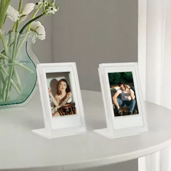 LOVEINSTANT 2x Transparent Photo Frame + Storage Box, tinkantis Fujifilm Instax Mini 12, 11, 9, 8, 7s, 70, 90, 50, 40, Evo, Liplay, Link 2, Link SE