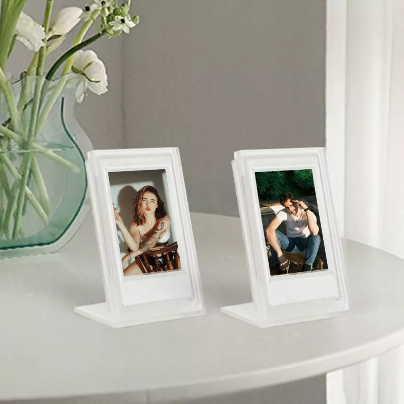 LOVEINSTANT 2x Transparent Photo Frame + Storage Box, tinkantis Fujifilm Instax Mini 12, 11, 9, 8, 7s, 70, 90, 50, 40, Evo, Liplay, Link 2, Link SE