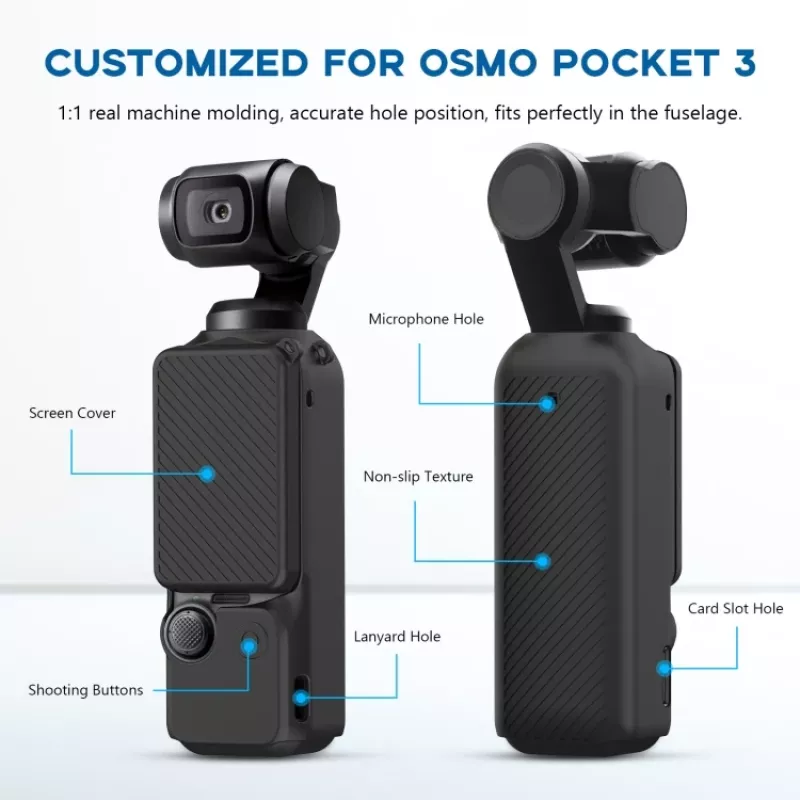 PULUZ Silikoninis apsauginis dėklas DJI Osmo Pocket 3 - Juodas