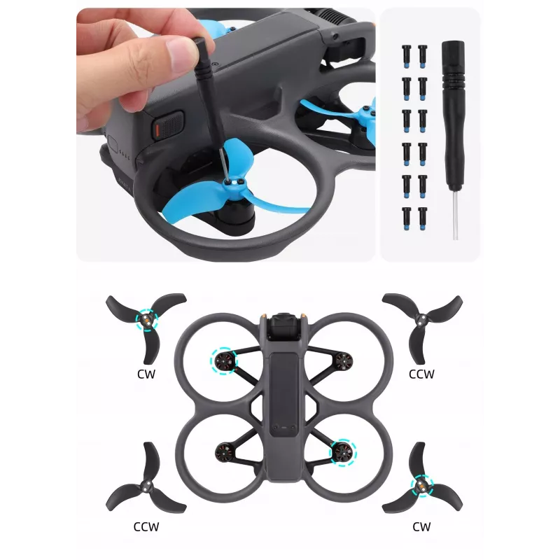 SUNNYLIFE 3032S-2-D Propeller Set 4 Pieces for DJI Avata 2 - Black