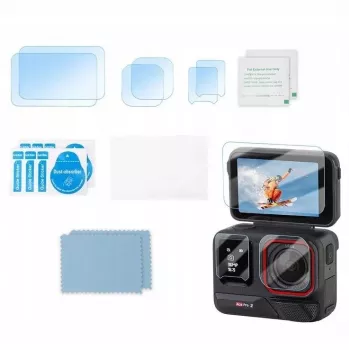 SUNNYLIFE Apsaugos rinkinys 6x objektyvo apsauga + 2x ekrano apsauga, skirta Insta360 Ace Pro 2 fotoaparatui BHM917