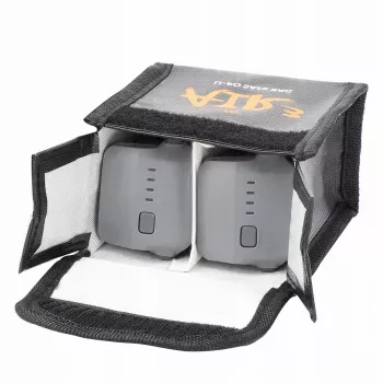 SUNNYLIFE Fireproof LiPo Battery Safe Bag, skirta DJI Air 3 / 3S – talpina 2 baterijas, juoda