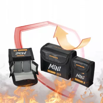 SUNNYLIFE Fireproof Battery Safety Bag, skirtas DJI Mini 5/4/3 Pro/3, Lito 1, Lito X1 - 1 akumuliatoriui