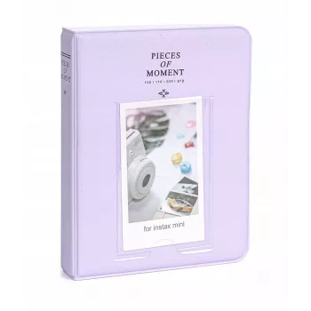 LOVEINSTANT Fotoalbumas 64 nuotraukoms, tinka Fuji Instax Mini 13 12 11 40 41 99 Evo Link / Violetinė