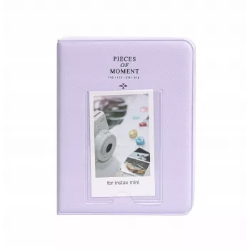 LOVEINSTANT Fotoalbumas 64 nuotraukoms, tinka Fuji Instax Mini 13 12 11 40 41 99 Evo Link / Violetinė