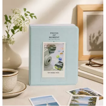 LOVEINSTANT Fotoalbumas 64 nuotraukoms, skirtas Fuji Instax Mini 13 12 11 40 41 99 Evo Link / Žalias