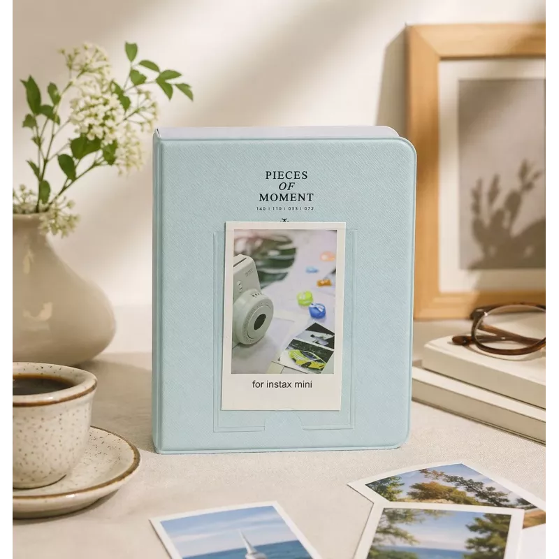 LOVEINSTANT Fotoalbumas 64 nuotraukoms, skirtas Fuji Instax Mini 13 12 11 40 41 99 Evo Link / Žalias