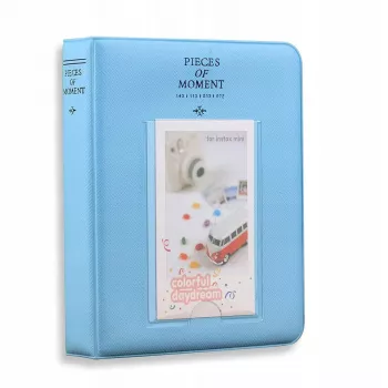 LOVEINSTANT fotoalbum 64 nuotraukoms, skirtas Fujifilm Instax Mini 13 12 11 40 41 99 Evo Link / mėlynas