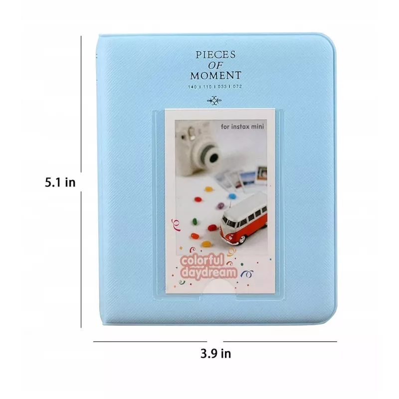 LOVEINSTANT fotoalbum 64 nuotraukoms, skirtas Fujifilm Instax Mini 13 12 11 40 41 99 Evo Link / mėlynas