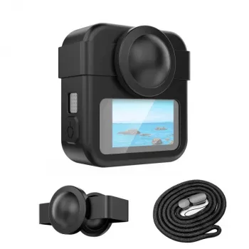PULUZ 3-in-1 Kit Protective Case, Lens Cap, Hand Strap for GoPro Max 2 - Juoda