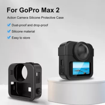 PULUZ 3-in-1 Kit Protective Case, Lens Cap, Hand Strap for GoPro Max 2 - Juoda