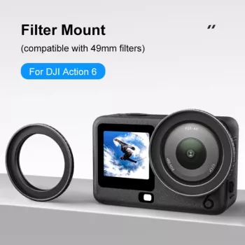 PULUZ 49mm filtrų adapterio laikiklis, skirtas DJI Osmo Action 6