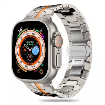 TECH-PROTECT STAINLESS LINE Apple Watch Band 44/45/46/49 mm Titanium/Orange