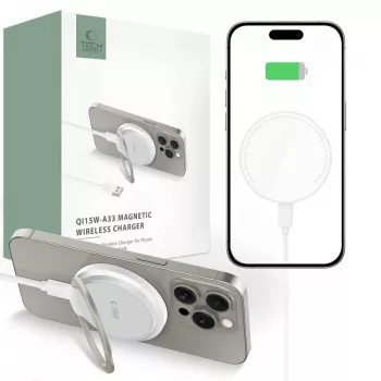 Tech-Protect QI15W-A33 MagSafe belaidis įkroviklis 15W baltas