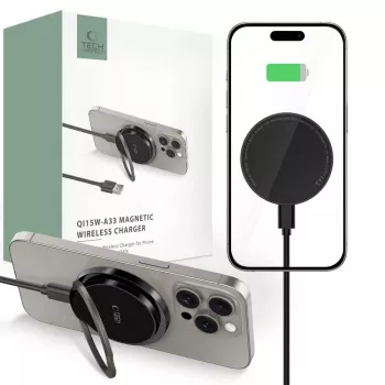 Tech-Protect QI15W-A33 MagSafe belaidis įkroviklis 15W juodas