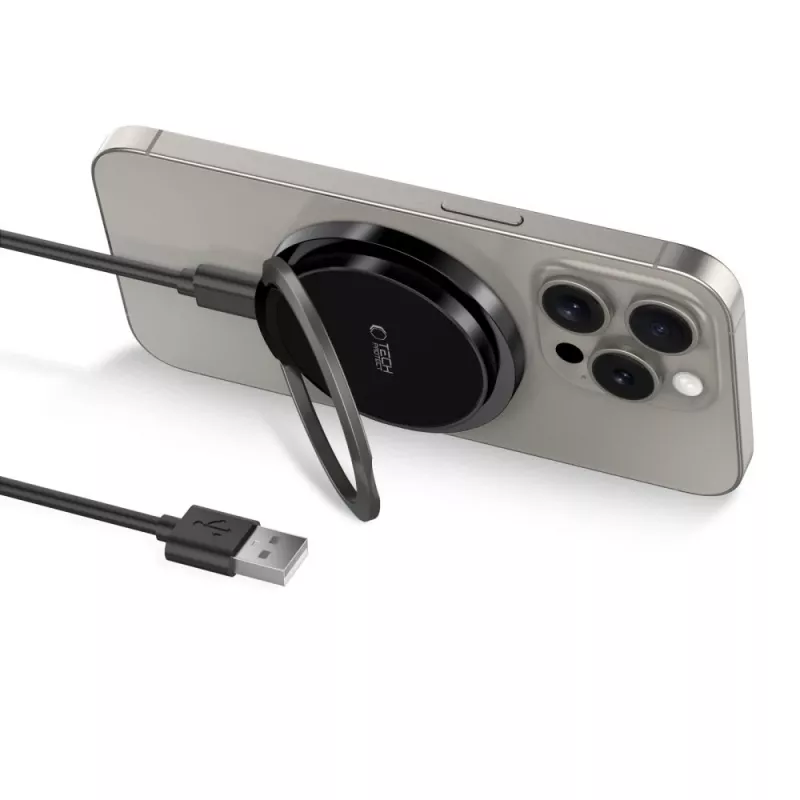 Tech-Protect QI15W-A33 MagSafe belaidis įkroviklis 15W juodas