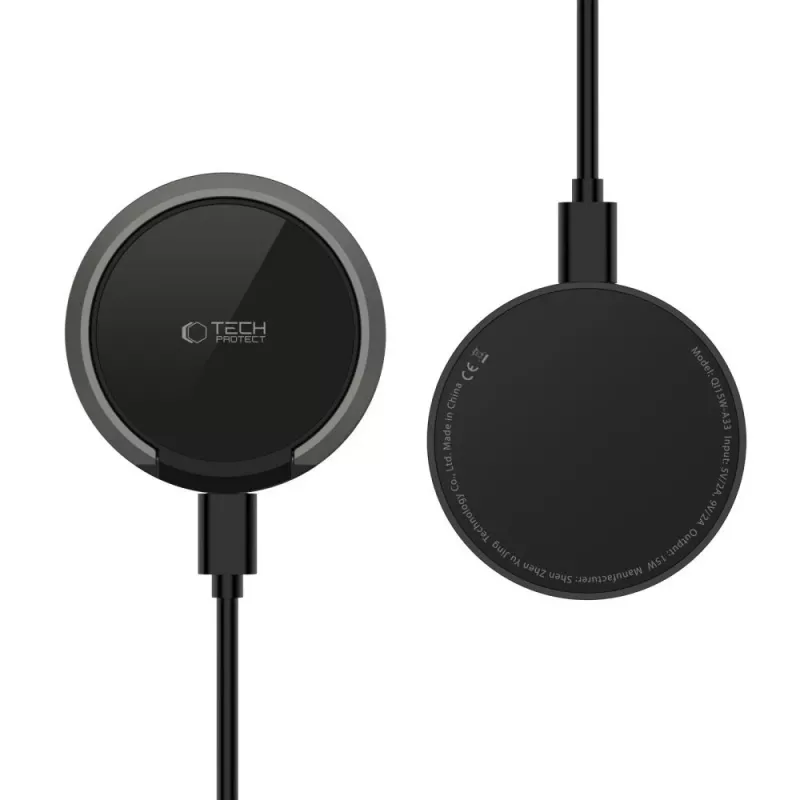 Tech-Protect QI15W-A33 MagSafe belaidis įkroviklis 15W juodas