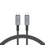TECH-PROTECT ULTRABOOST MAX USB 4.0 8K 40Gbps Type-C Laidas PD240W 100cm Pilka