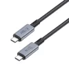 TECH-PROTECT ULTRABOOST MAX USB 4.0 8K 40Gbps Type-C Laidas PD240W 100cm Pilka