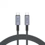 TECH-PROTECT ULTRABOOST MAX USB 4.0 8K 40Gbps Type-C laidas PD240W 200cm Pilka