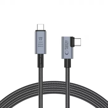 TECH-PROTECT ULTRABOOST MAX “L” USB 4.0 8K 40Gbps USB-C laidas PD 240W 150cm Pilka