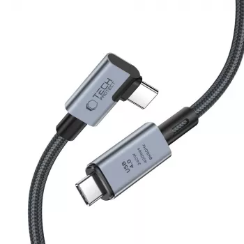 TECH-PROTECT ULTRABOOST MAX “L” USB 4.0 8K 40Gbps USB-C laidas PD 240W 150cm Pilka