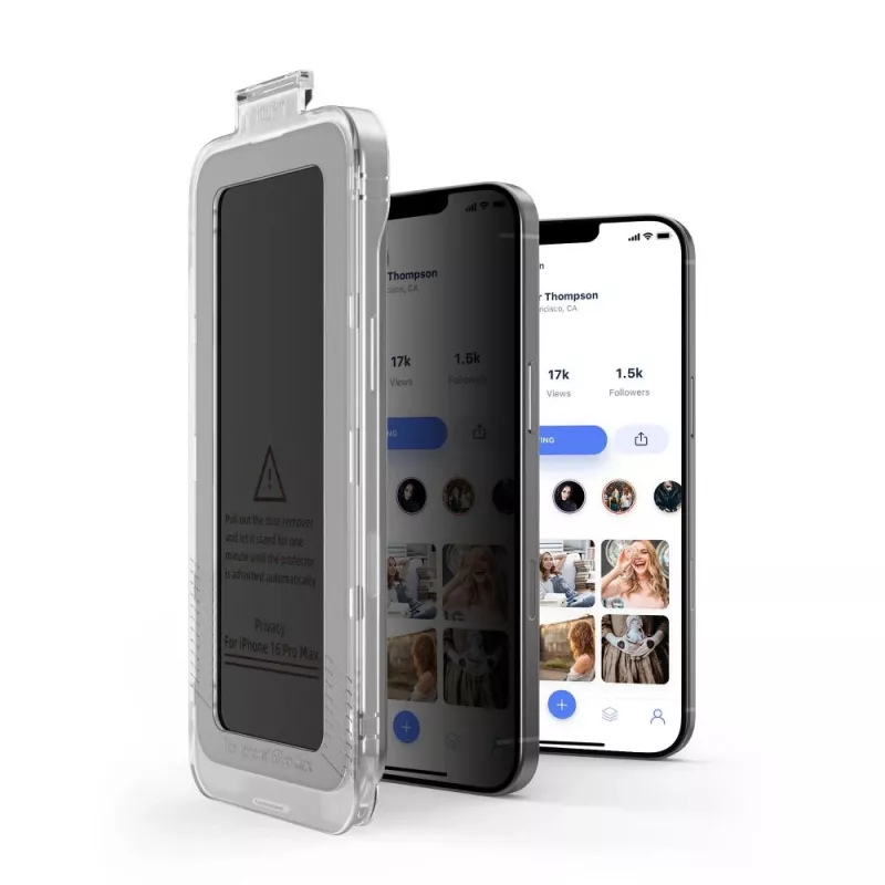 TECH-PROTECT Quick Set Spy+ Privacy Tempered Glass Screen Protector for Apple iPhone 12 / iPhone 12 Pro (2-Pack)