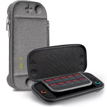 TECH-PROTECT Slim Pouch, skirta Nintendo Switch 2, tamsiai pilka