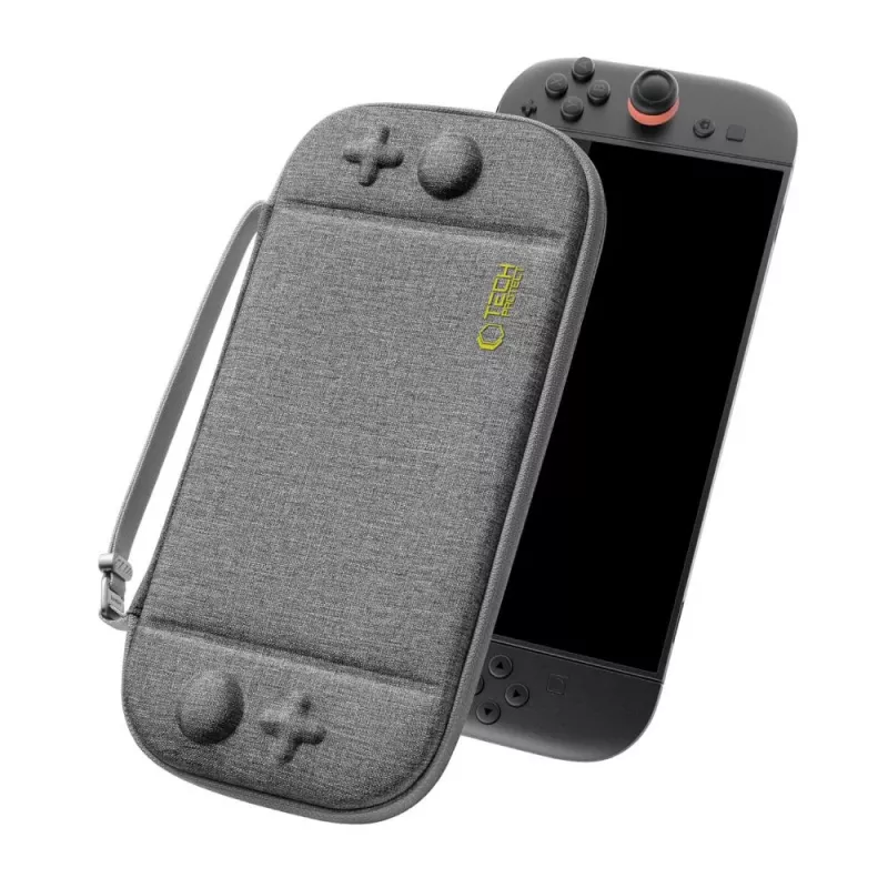 TECH-PROTECT Slim Pouch, skirta Nintendo Switch 2, tamsiai pilka