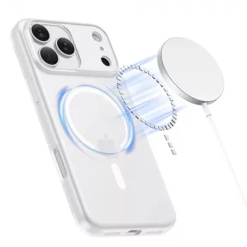 Tech-Protect MagSlim Dėklas iPhone 17 Pro Max, Matinė Balta