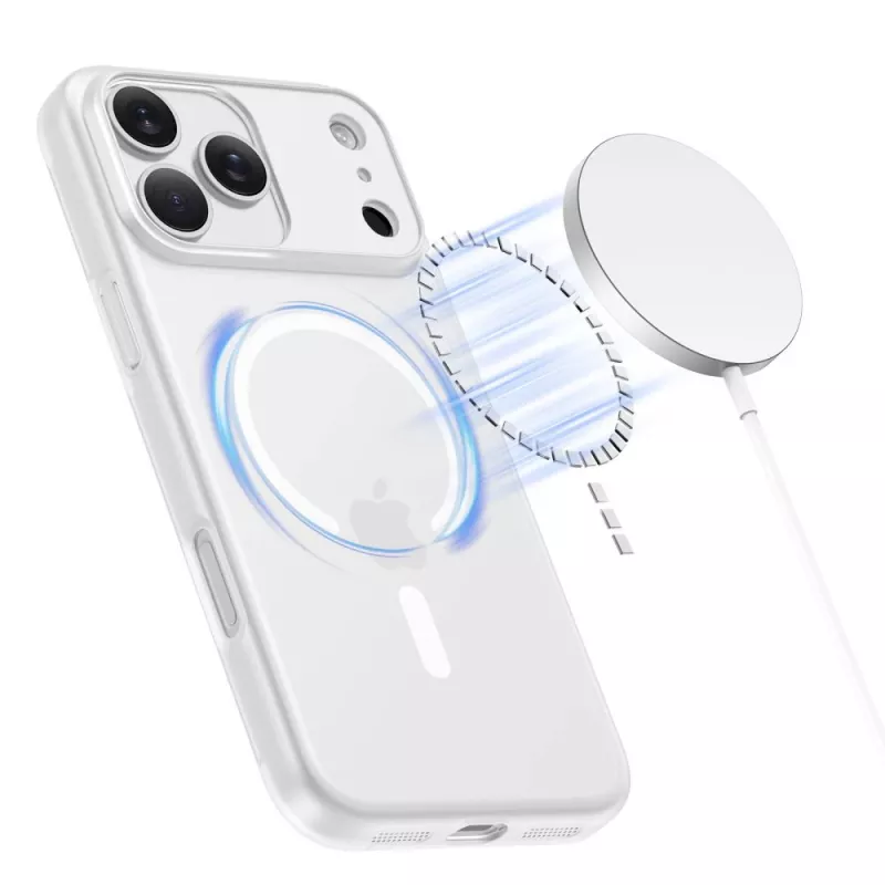 Tech-Protect MagSlim Dėklas iPhone 17 Pro Max, Matinė Balta