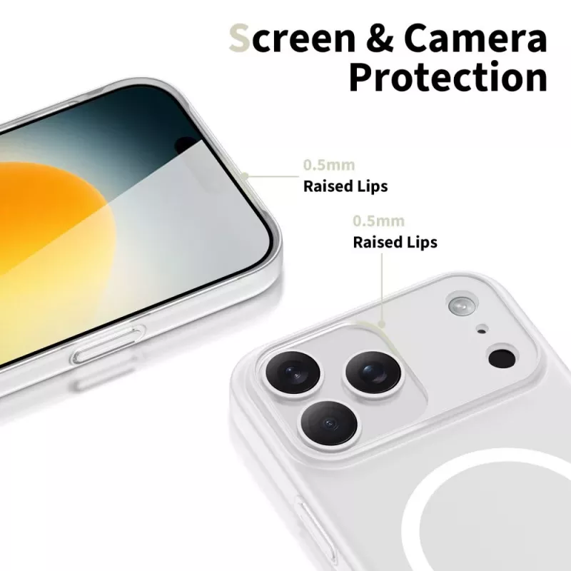 Tech-Protect MagSlim Dėklas iPhone 17 Pro Max, Matinė Balta