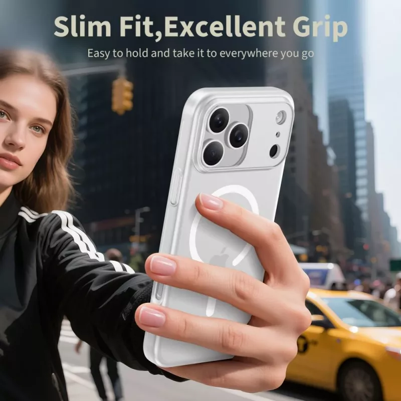 Tech-Protect MagSlim Dėklas iPhone 17 Pro Max, Matinė Balta
