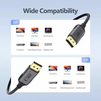 TECH-PROTECT ULTRABOOST DisplayPort to DisplayPort Cable 1.4 4K 60Hz 200cm Black