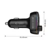 TECH-PROTECT CC07 3-Port Car Charger PD 54W + FM Transmitter Bluetooth Black